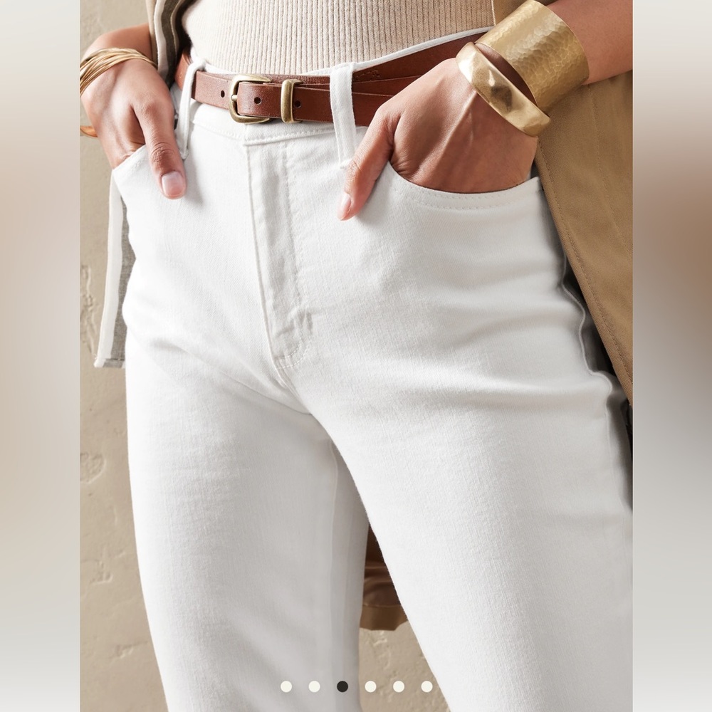 NWT Banana Republic Skinny White Jeans - Picture 3 of 8